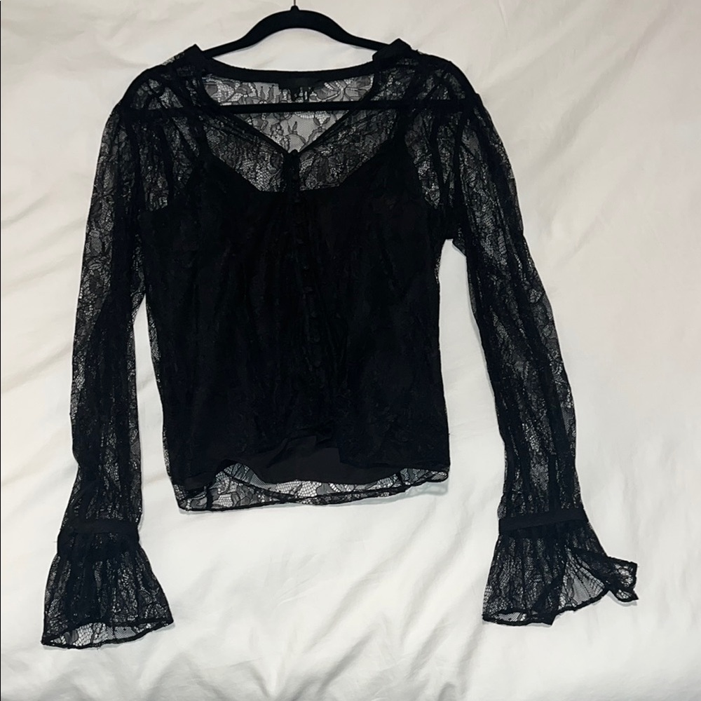 Elegant Black Lace Top